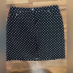 Hearts of Palm Black and White Polka Dot Mini Skirt
